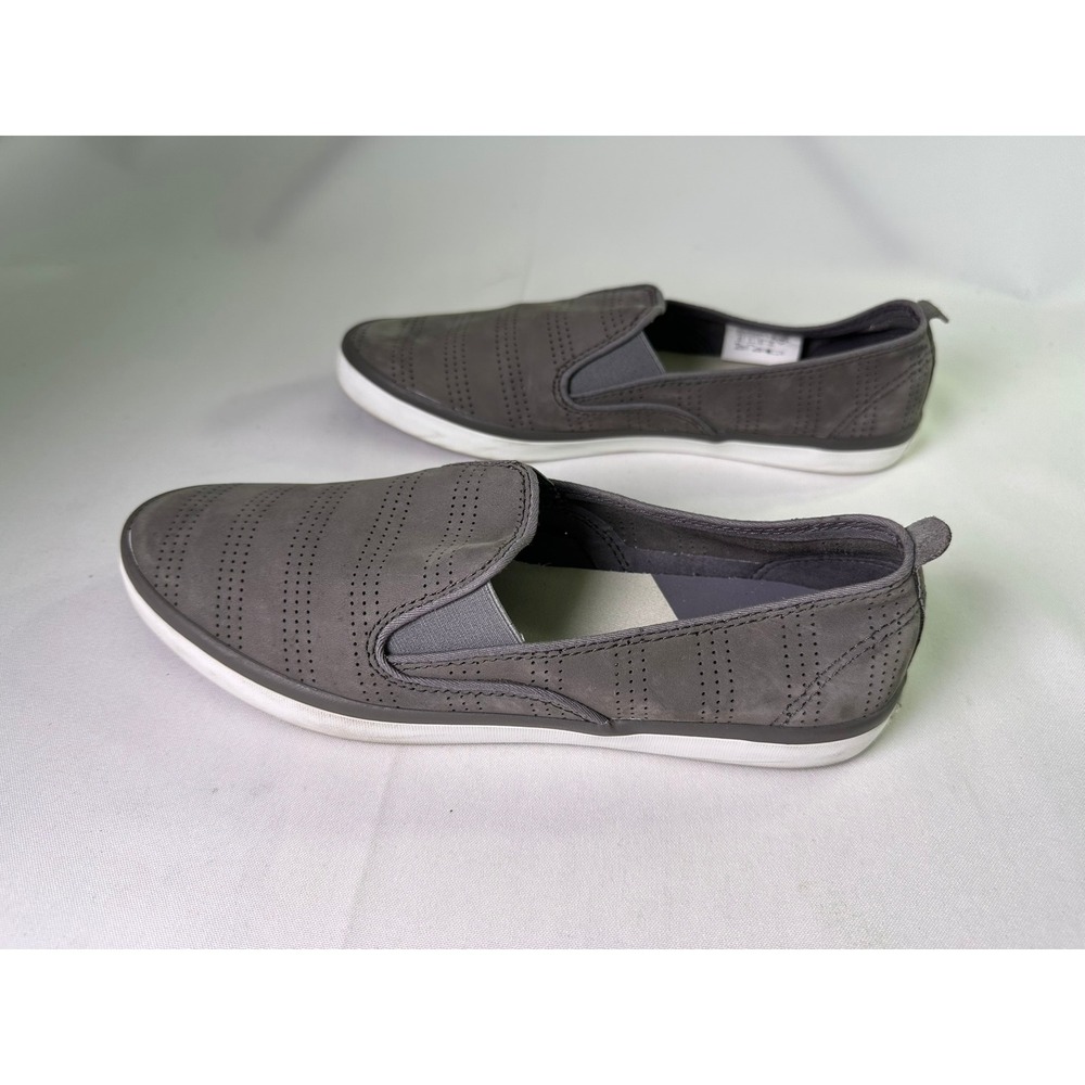 Sperry Top-Sider Seaside Grey Perforated Slip On Sneakers Memory Foam Womens 8.5